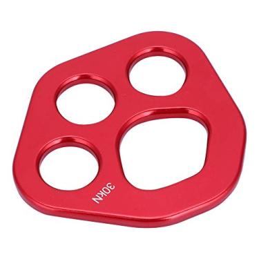 Imagem de Cryfokt Placa de Equipamento de Escalada 36kn, Design Simétrico, Alumínio de Aviação, Conector de Pata de 4 Furos para Escalada, Atividades Ao Ar Livre