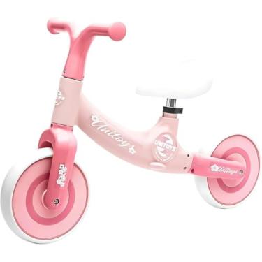 Imagem de Bicicleta de Equilíbrio Infantil Sem Pedal, Rosa, Plástico, 52x73x30cm, para Crianças a partir de 3 Anos, Até 30kg