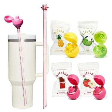 Imagem de allsips Canudo Sakura Scentsipper com Favor Abacaxi, Maçã, Limão, Chocolate Pods