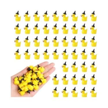 Imagem de Mini Figura De Pato De Resina Com Chapéu De Bruxa Para Artesanato, Cas
