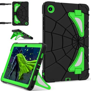Imagem de Capa para Galaxy Tab A11 Plus /A9 Plus Samsung Tablet A11+ / A9+ 11 polegadas capas para crianças com protetor de tela 2025 Galaxy 11 polegadas, suporte para lápis Cornor espesso, preto e verde