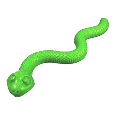 Imagem de Jambo Pet, Brinquedo Porta Petisco com Aberturas para Cachorro em Borracha Cobra — Verde