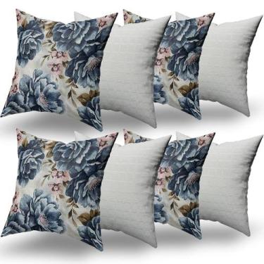 Imagem de Almofadas Decorativas 8 Unidades Com Ziper e Refil Silicone - RT MAGAZ
