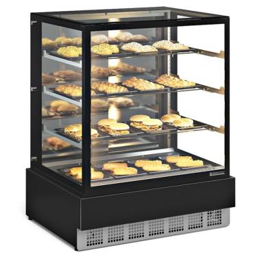 Imagem de Expositor Estufa Mgee-100 Preto Vidro Reto Sem Bandeja 220V - Gelopar