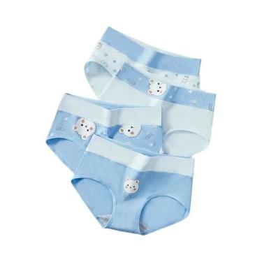 Imagem de Conjunto De Calcinhas De Algodão De Cintura Alta Para Mulheres, Modela