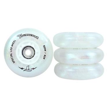 Imagem de Jogo de Rodas Traxart LED Special Glitter Silver 80mm/85A