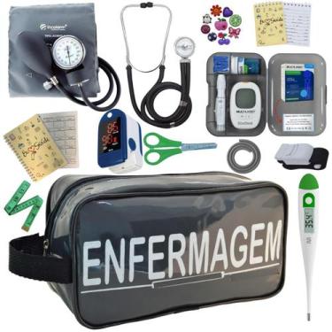 Imagem de Kit De Enfermagem Completo Medidor Glicose Aparelho Pressao - PREMIUM,