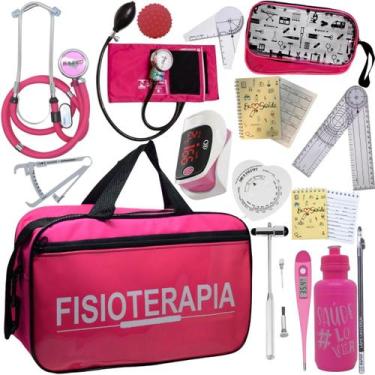Imagem de Kit Bolsa Fisioterapia Acadêmico Goniômetro Martelo Buck Fita Antropom