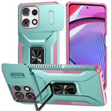 Imagem de Eilkmcre Capa para celular Motorola Moto G Power 5G 2026, para Moto G Power 5G 2025, capa resistente de policarbonato rígido com suporte e capa de lente de câmera deslizante embutida à prova de choque