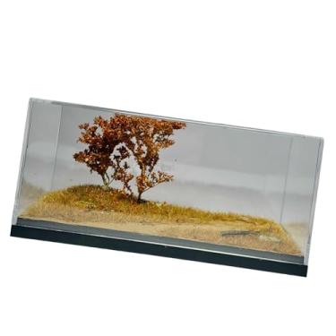 Imagem de YIJU Vitrine para Exibição de Carros em Miniatura Na Escala 1/64, Representando Uma Cena de Outono Profundo Na
