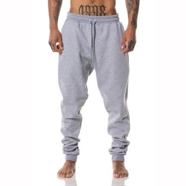 Imagem de Calça Moletom Masculina Cinza Jogger Cargo Moda Larga - W2 STORE, P, C