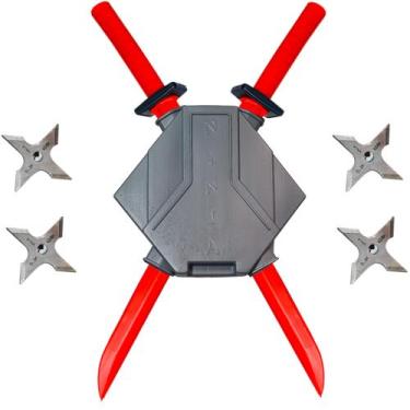 Imagem de Katanas de Brinquedo de Colocar nas Costas Fantasia Ninja - LePlastic