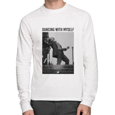Imagem de Camiseta Algodão Dancing with myself Manga Longa - Foca na Moda, Branc