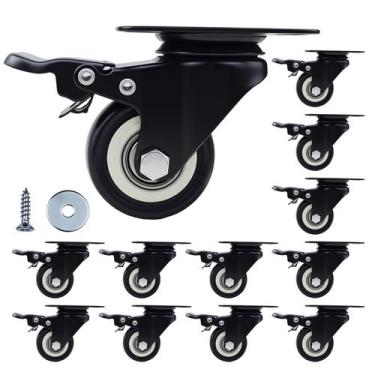 Imagem de Conjunto de rodas Caster Htudcoue Heavy Duty de 2 polegadas com freio 