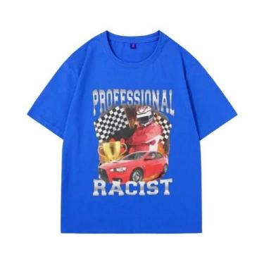 Imagem de Camiseta Unissex Oversized Retrô Hip Hop Com Estampa De Meme Engraçada