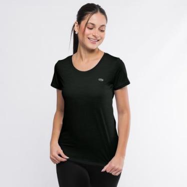 Imagem de Camiseta Poliamida Feminina Marcio May Fitness Vivant Preta, PP, Preto