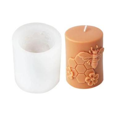 Imagem de Molde De Silicone 3D Em Relevo De Abelha Para Velas DIY, Coluna De Fav