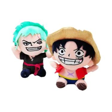 Imagem de Brinquedos De Pelúcia De Anime One Piece Zoro Luffy Chopper Bonecos De