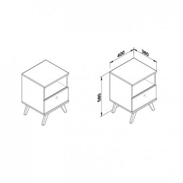 Imagem de Criado Mudo 1 Gaveta Rt 3019 Movelbento Branco