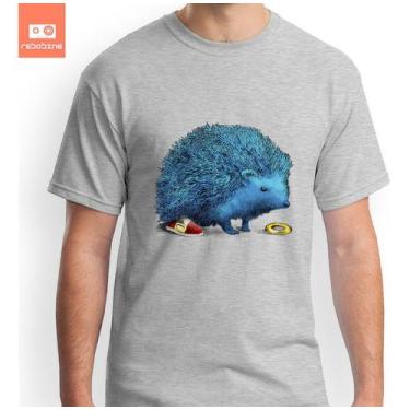 Imagem de Camiseta Sonic Porco Espinho Sega Video Game Retro - Tee Geek, G, Cinz