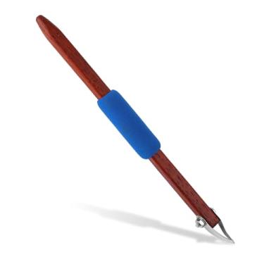 Imagem de Ferramentas Acabamento Cerâmica, 15,5cm Comprimento Aço Inoxidável Ferramentas Escultura Cerâmica com Cabo Madeira Raspador Afiado Argila Ideal para Torno Escultura Modelagem Manual