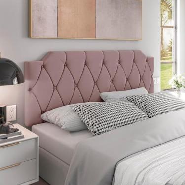 Imagem de Cabeceira Painel Estofada Suspensa 1,40 Cama Box casal (Rosa)