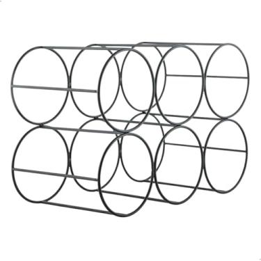 Imagem de Suporte Adega Porta Vinhos para 6 Garrafas em Aço com Design Moderno para Área Gourmet