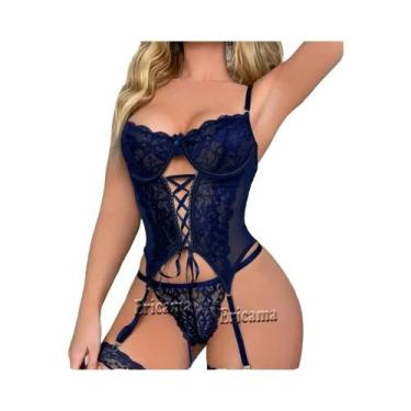Imagem de Conjunto De Lingerie Feminina Com Renda, Sutiã Com Arame, Calcinha E T