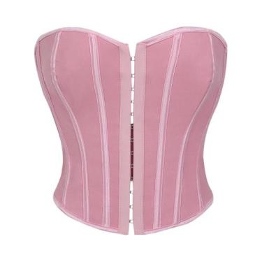 Imagem de Espartilho com botões para mulheres de Halloween é modelador de top co