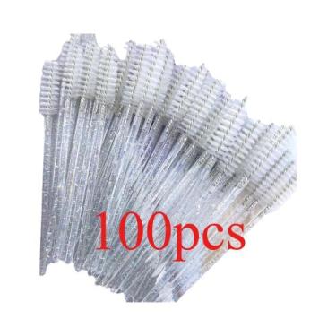 Imagem de Escovas De Cílios Descartáveis 100 Peças Aplicadores De Máscara Ferram
