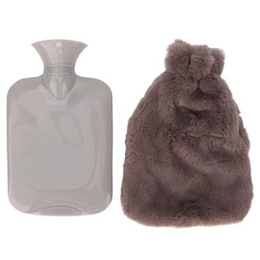 Imagem de SIWOTED 1000ml Garrafa de Água Quente Transparente PVC Bonito Portátil Bolsa de Água Mais Quente com Capa Soft para Estudante L