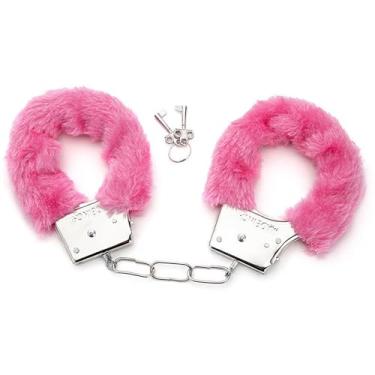 Imagem de GLMOCM Pulseira de aço inoxidável rosa fofa com correntes ajustáveis no corpo, tornozeleiras, algemas fofas para tornozelos e pulso, pulseira cosplay adulto para mulheres e homens, One Size, Liga de