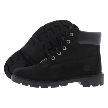 Imagem de Timberland Bota clássica de 15 cm (bebê/criança pequena/criança grande), Obsidiana/preta, 4.5 Big Kid
