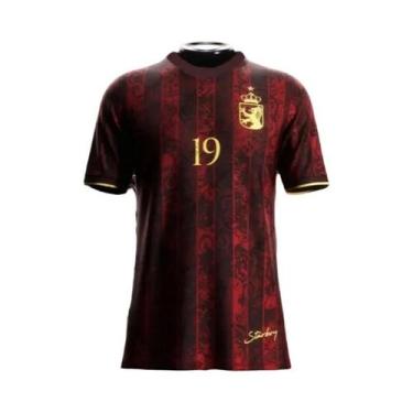 Imagem de Camisa De Futebol 3D Impressa Para Homens E Mulheres Vermelha Profunda