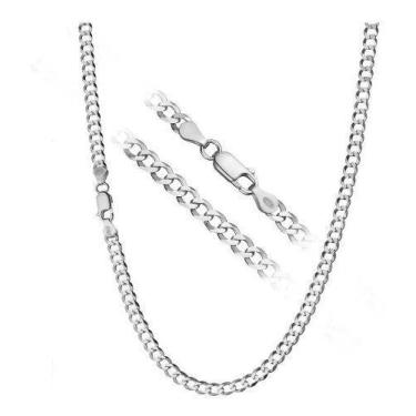 Imagem de Corrente Prata Maciça 925 Grumet Masculina 70 Cm - Lojas La&Ny, 70, Pr