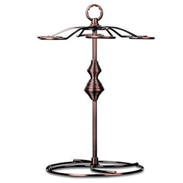 Imagem de Suporte para Taça de Vinho Pendurado Expositor Artístico de Mesa para Bar Doméstico 6 Ganchos Bronze Cromado Ferro Suporte Taça de Vinho Suporte Taça de Vinho Prateleira de Secagem para Bar