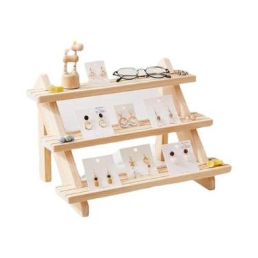 Imagem de Suportes De Exibição Para Brincos De Madeira Com Cartão Para Embalagem
