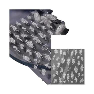 Imagem de Adesivos De Unha 5D Borboleta Vermelha Fênix Andorinha Decalques De Ma