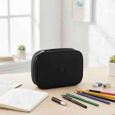 Imagem de Estojo Escolar Box Grande Organizador Com Divisória Unissex - Damix St