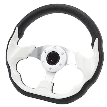 Imagem de aqxreight Volante de Carrinho de 12,5 Polegadas Substituição do Volante Com 6 Furos para E-Z-TXT e RXV Direção Azul Ergonômico Ele é Legal Fornece Couro Emocionante Perfeitamente Com o Ele é Coberto