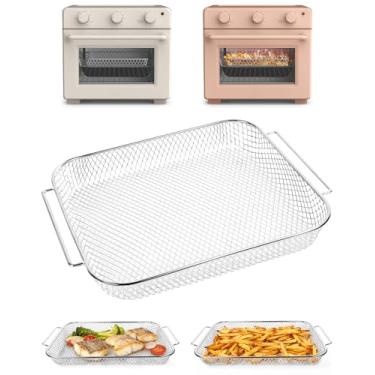 Imagem de Cesta de malha Air Fryer 1 peça compatível com forno bella Air Fry, bandeja de cozimento de aço inoxidável acessório de substituição original auxiliar com 7 opções de cozimento
