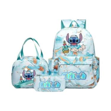 Imagem de Conjunto De Mochila Anime Lilo & Stitch Para Crianças Com Bolsa De Alm