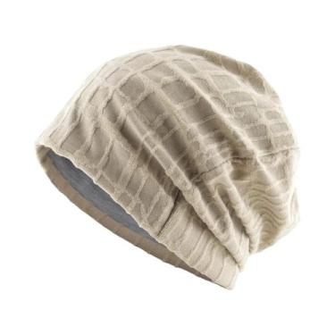 Imagem de Gorro Feminino De Malha Jacquard Xadrez Macio E Respirável, Estilo Slo