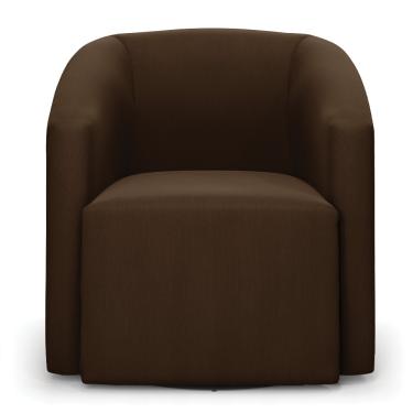 Imagem de Poltrona Decorativa Base Giratória Stella Max Suede Marrom D03 - D'Rossi