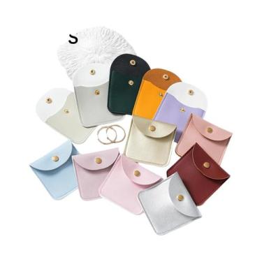 Imagem de Sacos De Embalagem De Joias Em Couro PU 50pcs Sacos De Presente Para C