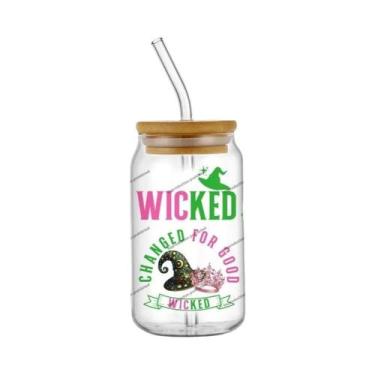 Imagem de Adesivos 3D UV DTF Wicked Elphaba 16oz Para Copos, Canecas E Garrafas 