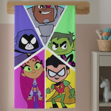 Imagem de Toalha de Banho Estampa Infantil Heróis Adolescente Aventura Divertido