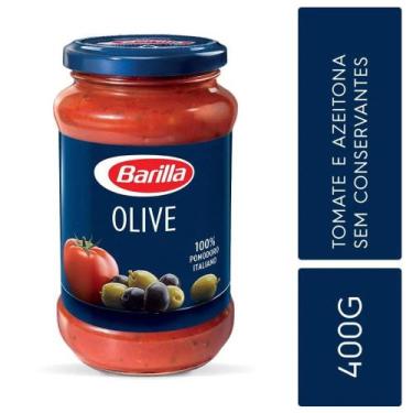 Imagem de Molho de tomate italiano olive barilla 400g  tomates e azeitonas selec