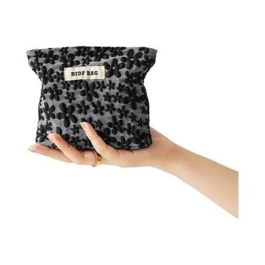 Imagem de Bolsa De Maquiagem Feminina Grande Capacidade Com Flores Coloridas, Ne