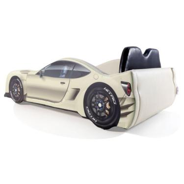 Imagem de Cama Carro Solteiro Z300 Plus - Totalmente Estofada Com Banco Esportivo - Bege